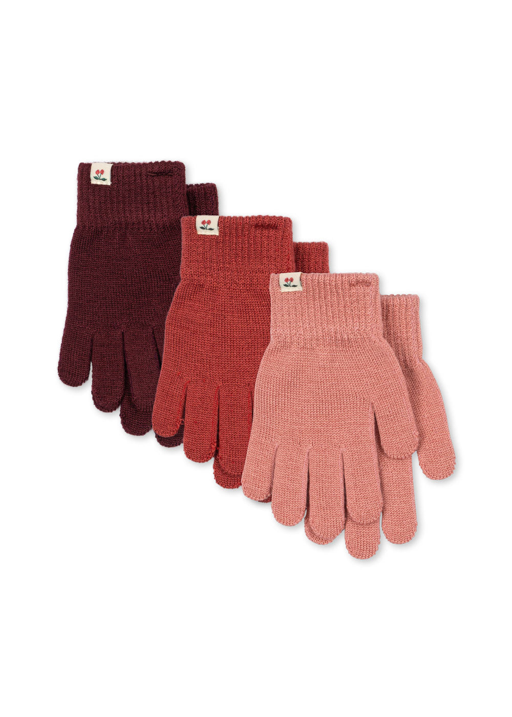 Konges Sløjd 3er Pack Filla Handschuhe Rose Mix