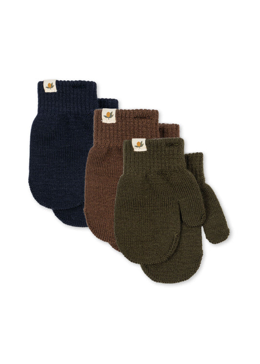 Konges Sløjd 3er Pack Filla Fäustlinge Forest Mix