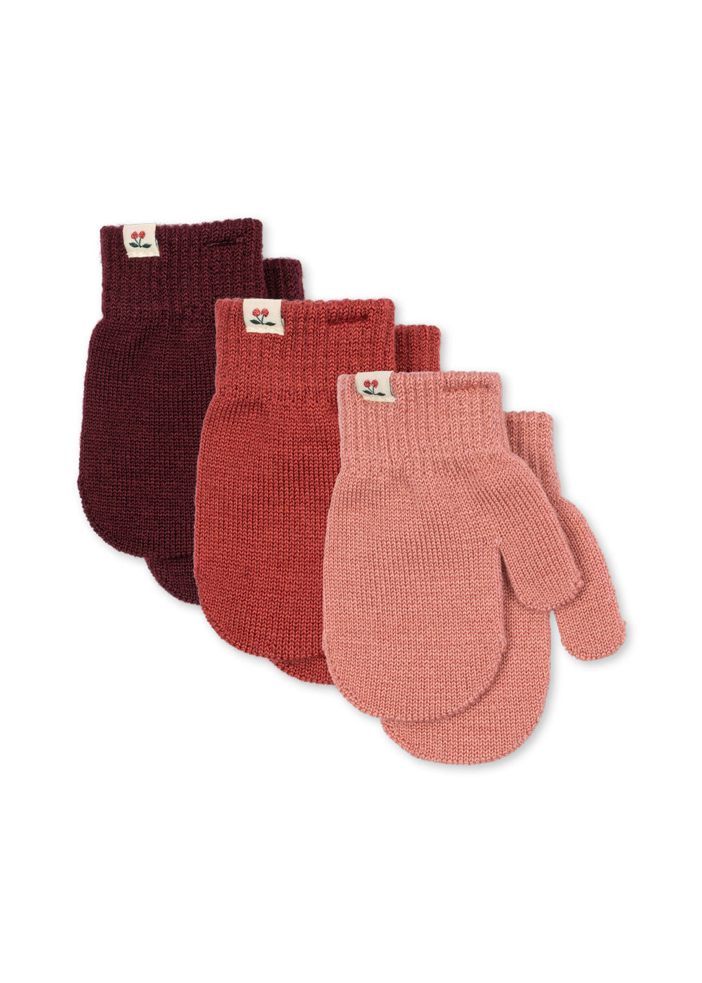 Konges Sløjd 3er Pack Filla Fäustlinge Rose Mix