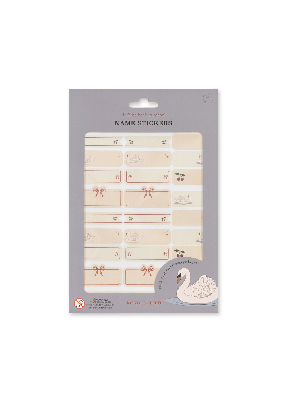 Konges Sløjd Name Stickers 60Stk Swan
