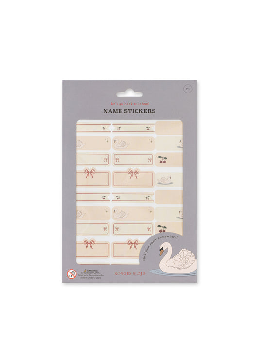 Konges Sløjd Name Stickers 60Stk Swan