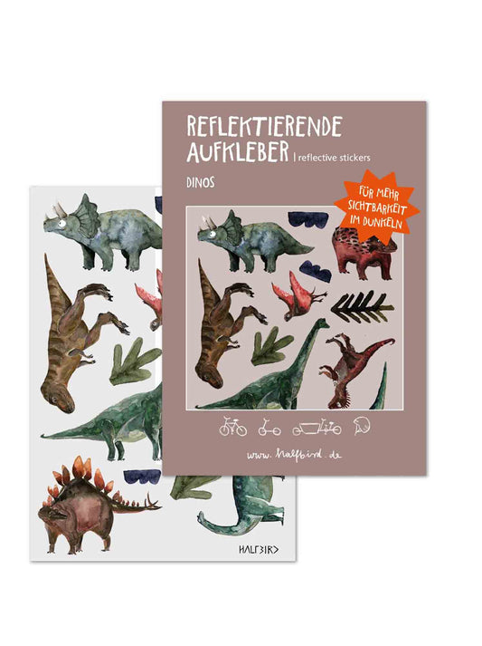 Halfbird Set Reflektierende Aufkleber "Dinos"