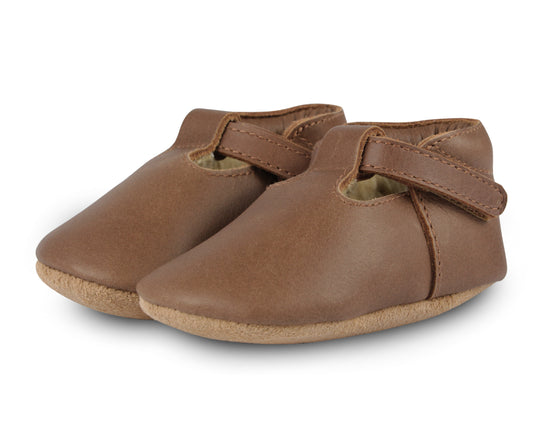 Donsje Babyschuhe Elia Lining Cognac