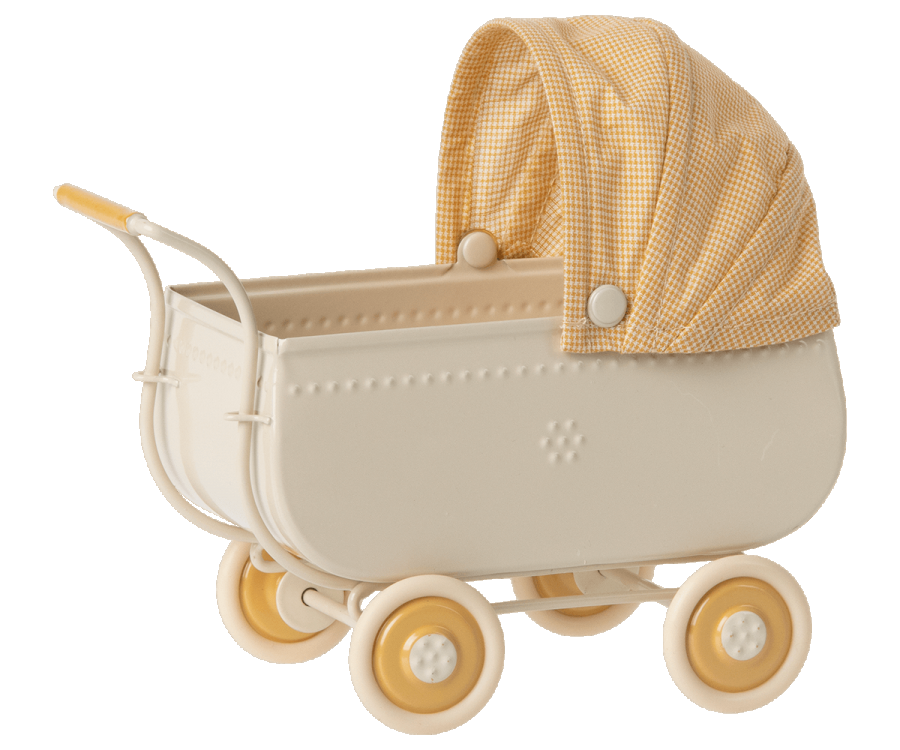 Maileg Kinderwagen gelb