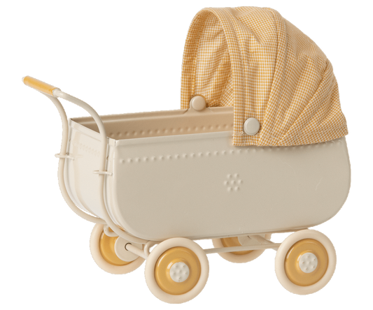 Maileg Kinderwagen gelb