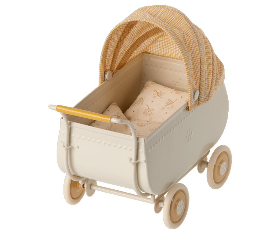 Maileg Kinderwagen gelb