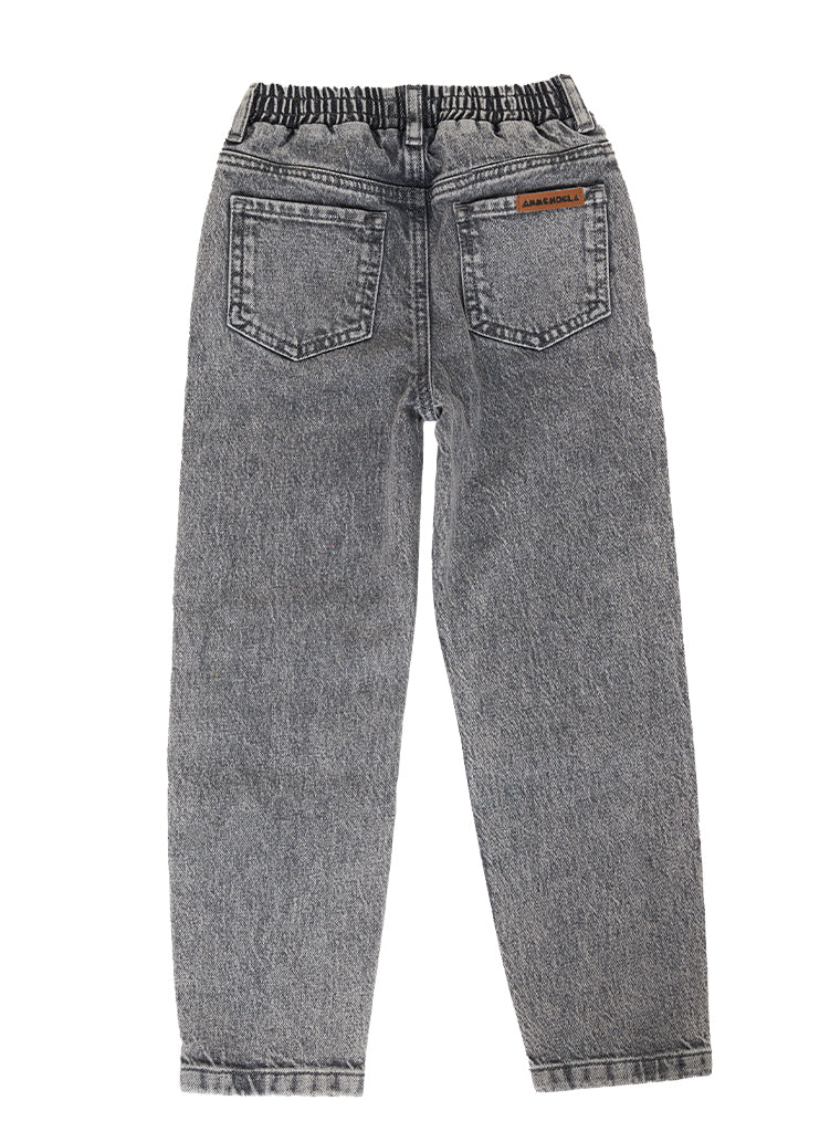 Ammehoela Jeans Harley Light Grey Washed Denim