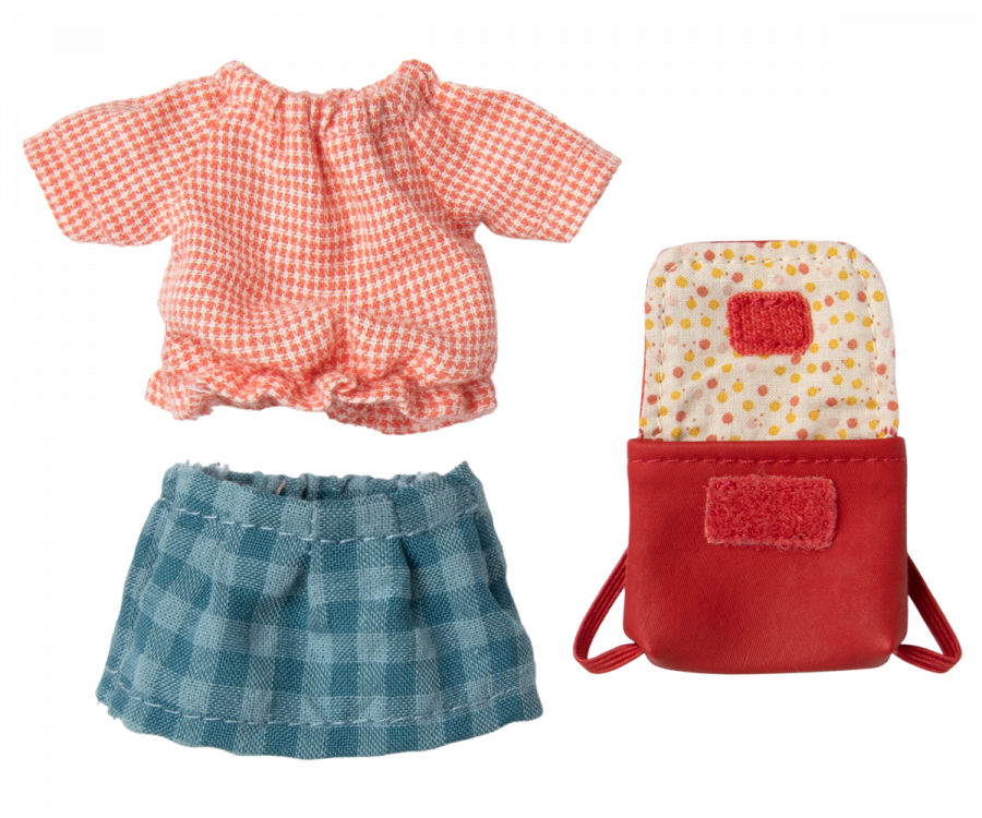 Maileg Kleidung und Tasche Big Sister Maus Rot