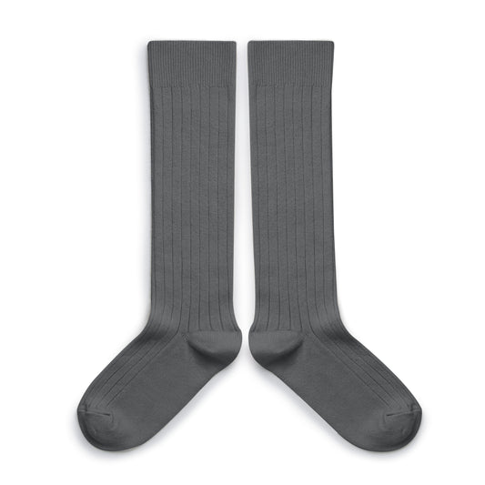 Collégien Kniesocken La Haute Gris Galet