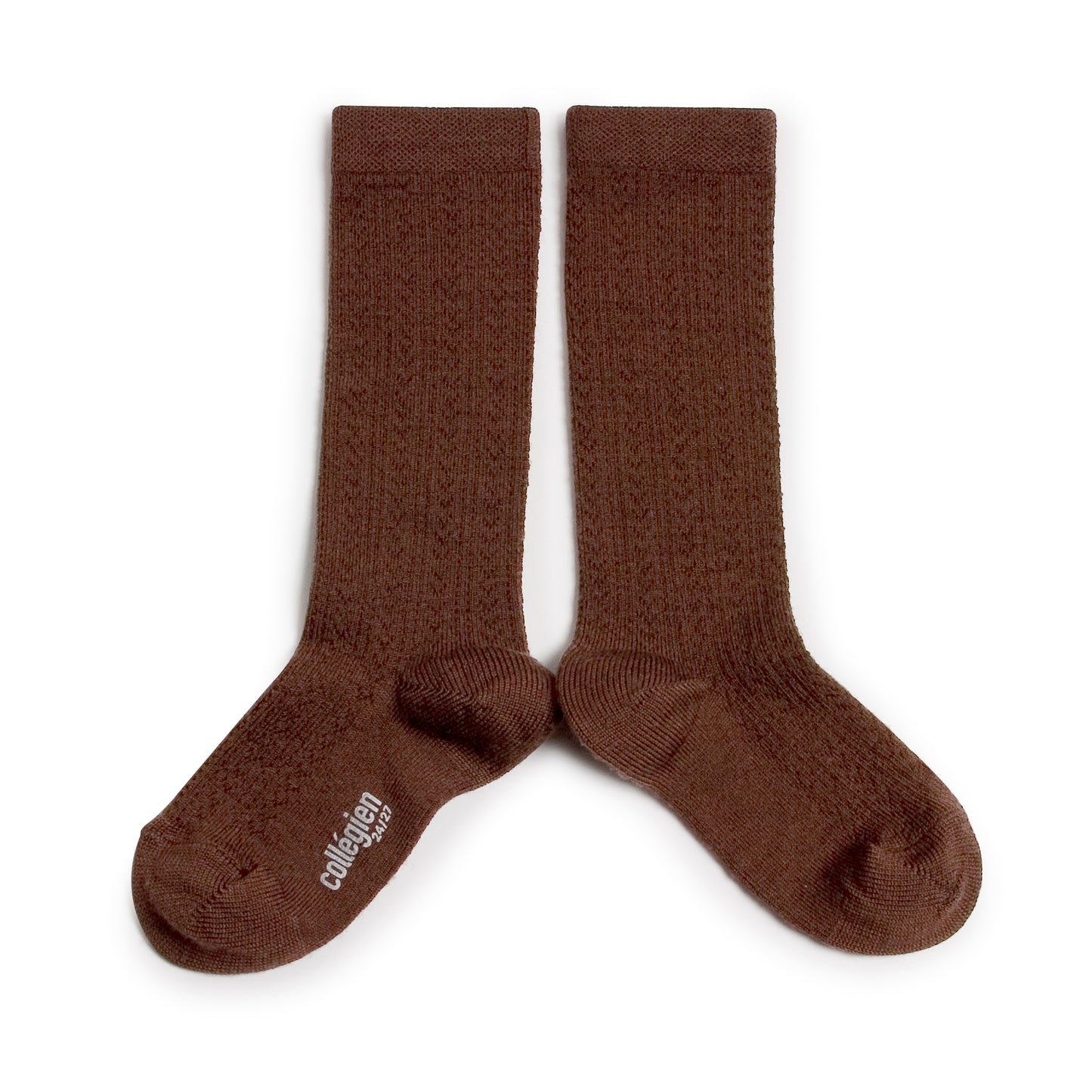 Collégien Merino - Kniesocken Adèle Chocolat au Lait