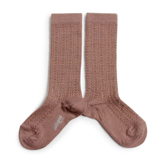 Collégien Merino - Kniesocken Adèle Praline de Lyon