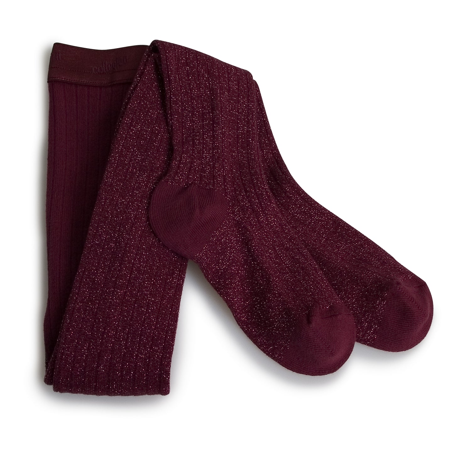 Collégien Glitzer-Strumpfhose Amélie Aubergine