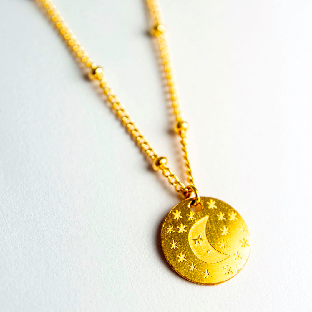 Adorabili Halskette mit Medaillon Mond