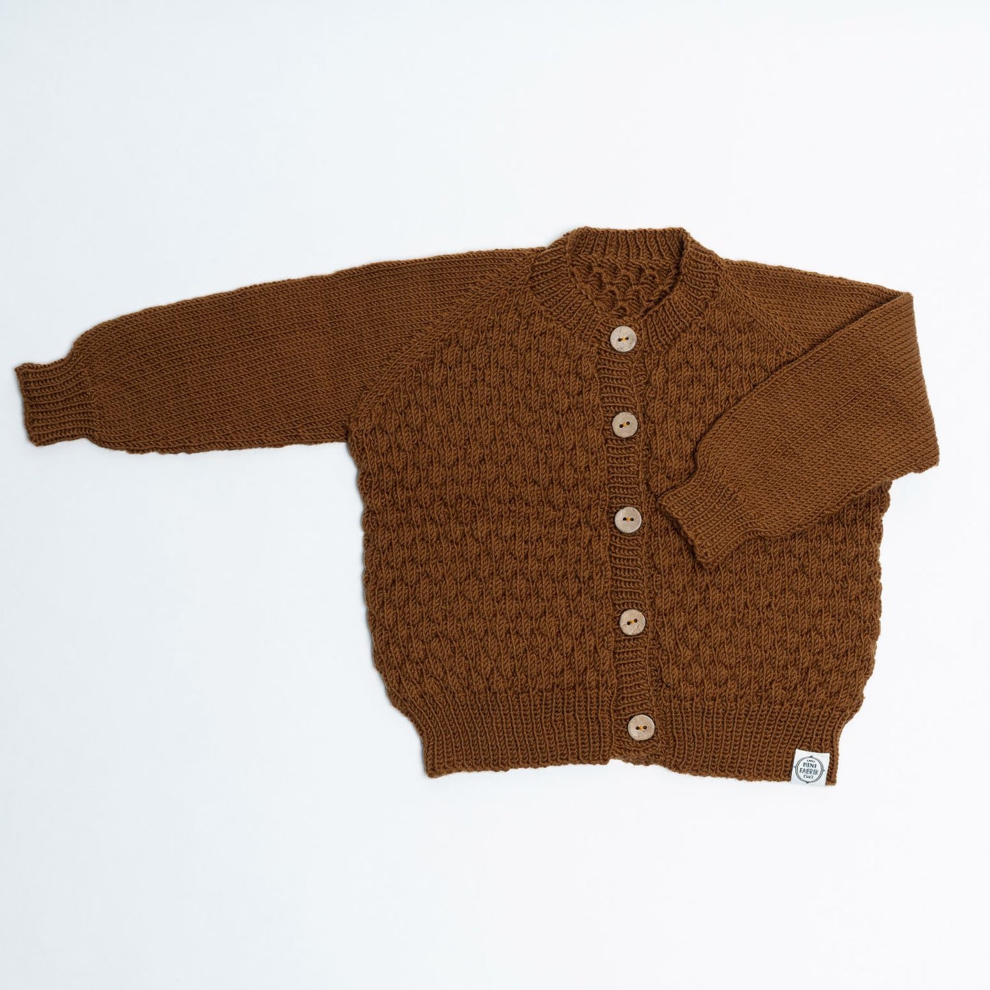 Mini Fabrik Cardigan Ella & Eskild Dark Ocher