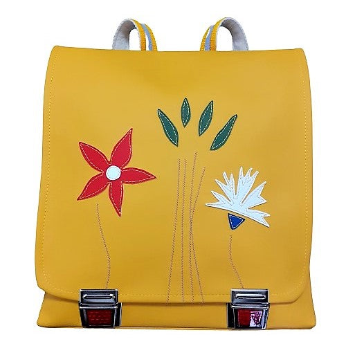 Medusa Schultasche Gelb mit Blumen