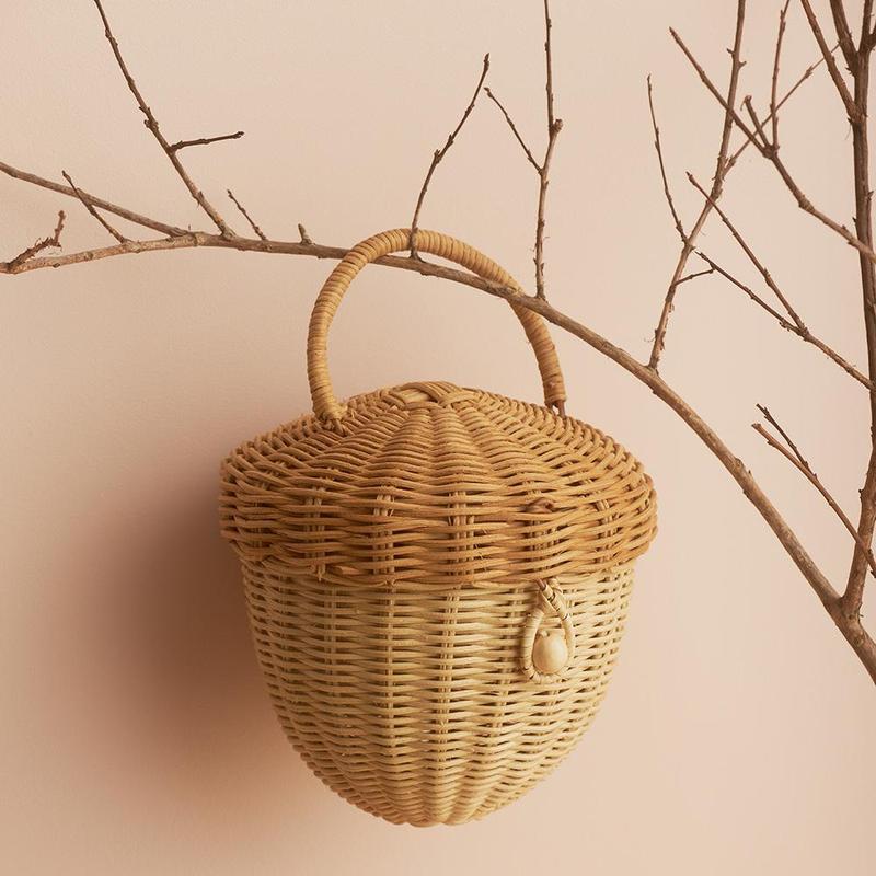 Olli Ella Ahorn Tasche aus Rattan