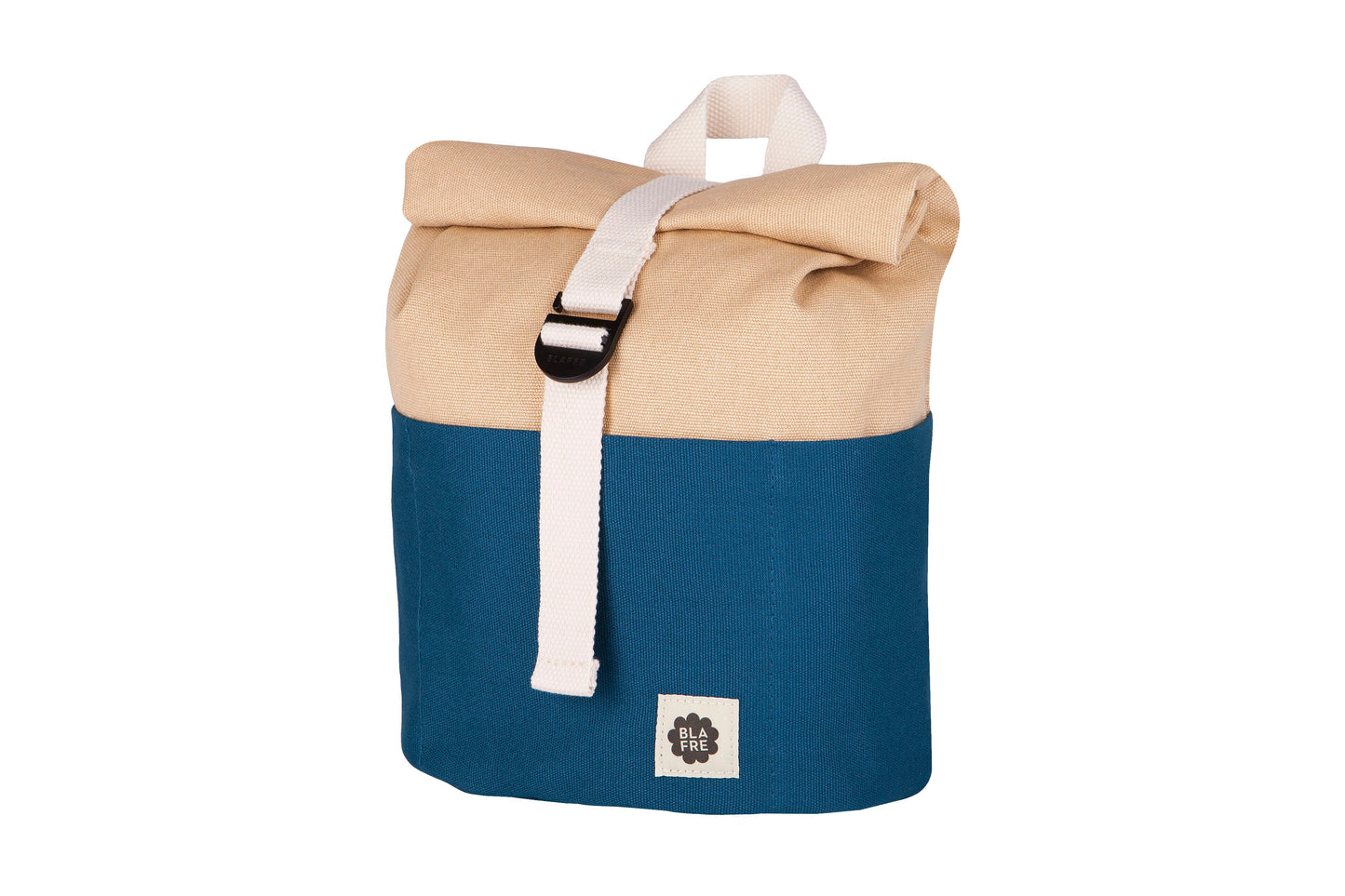 Blafre Rucksack Rolltop Blau/Beige