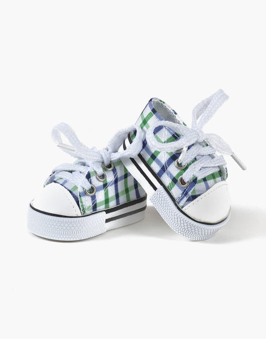 Minikane Puppensneakers Karo Blau/Grün