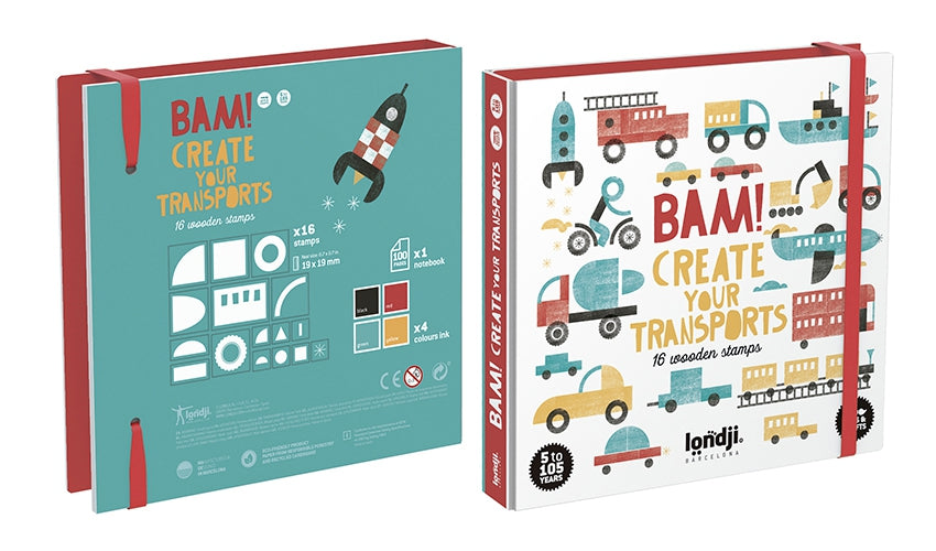 Londji BAM! Create Your Transports Stempelset