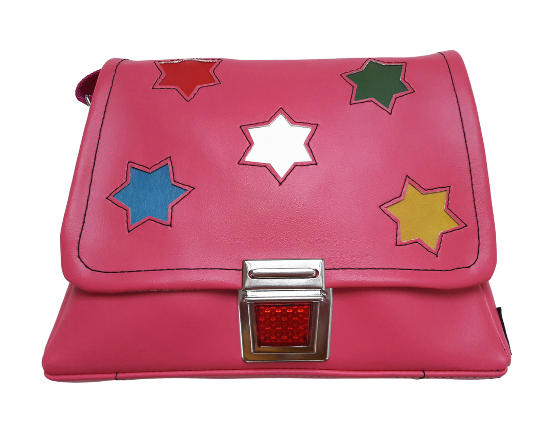 Medusa Kindergartentasche Pink mit farbigen Sternen