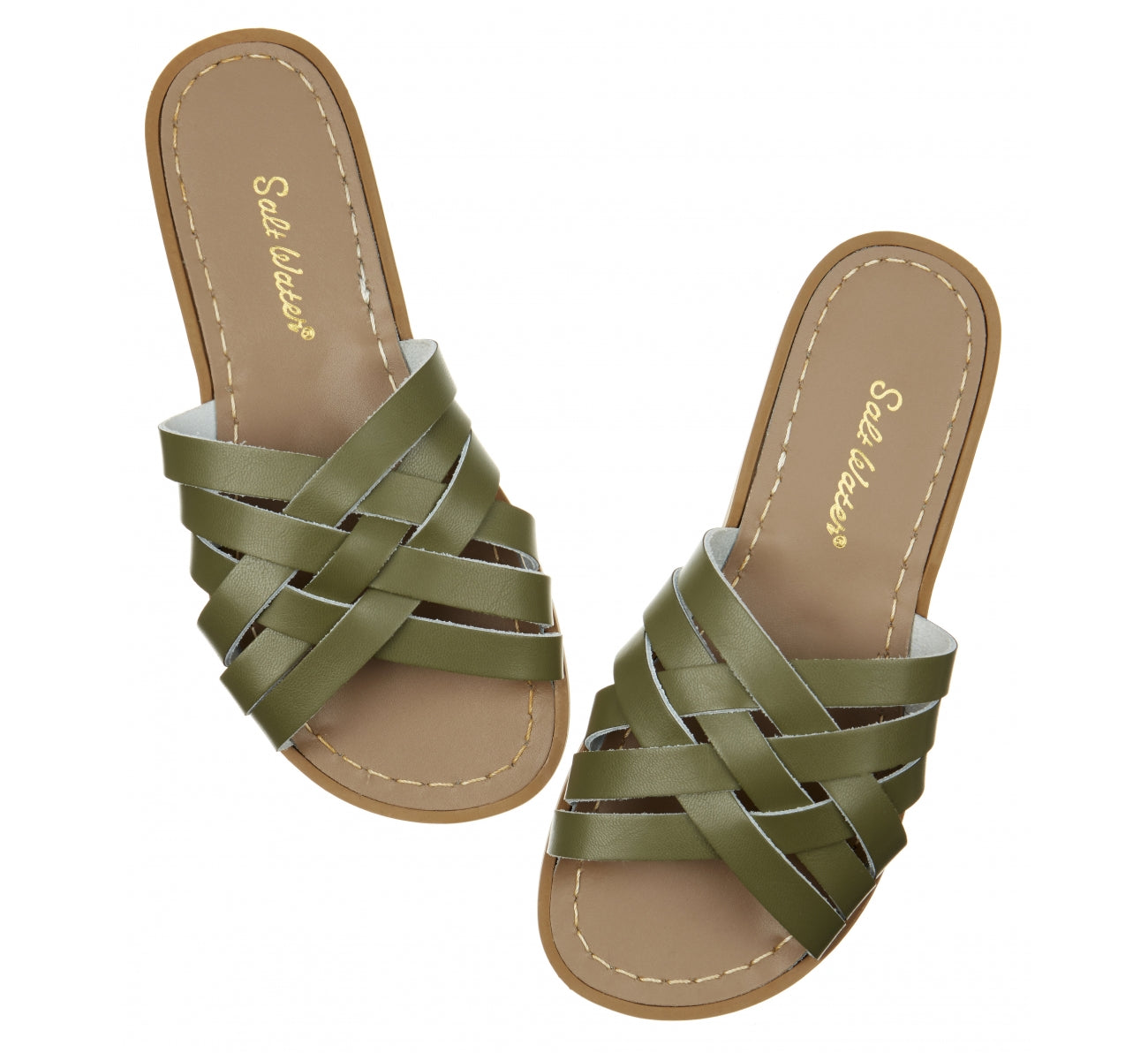 Salt-Water Sandals Retro Slide Olive
