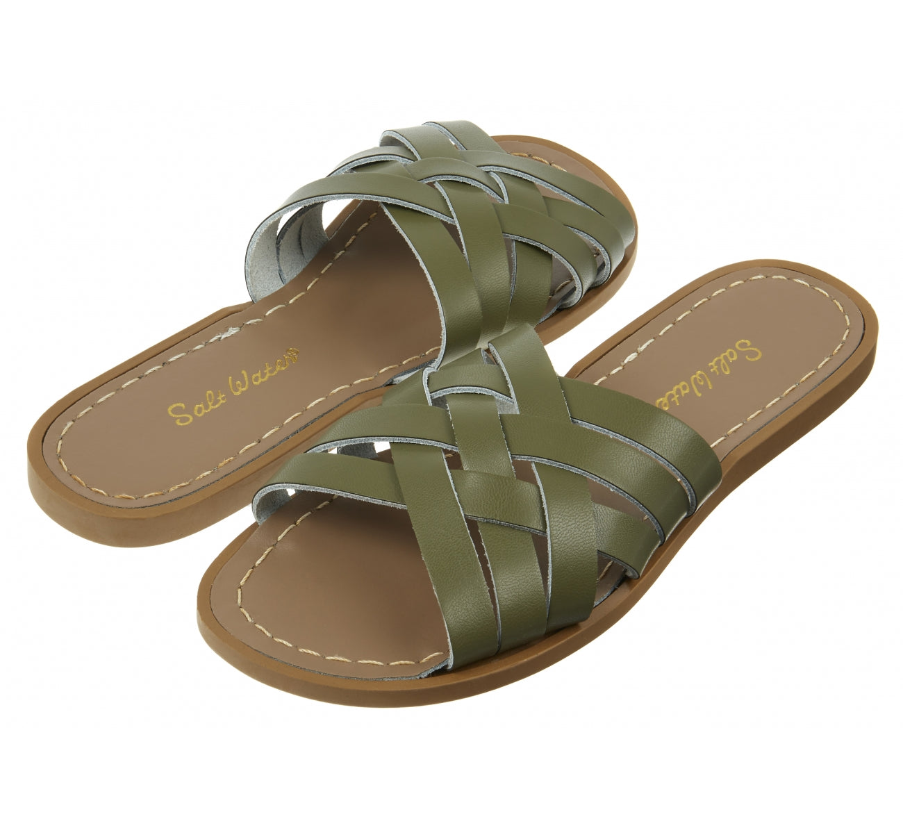 Salt-Water Sandals Retro Slide Olive