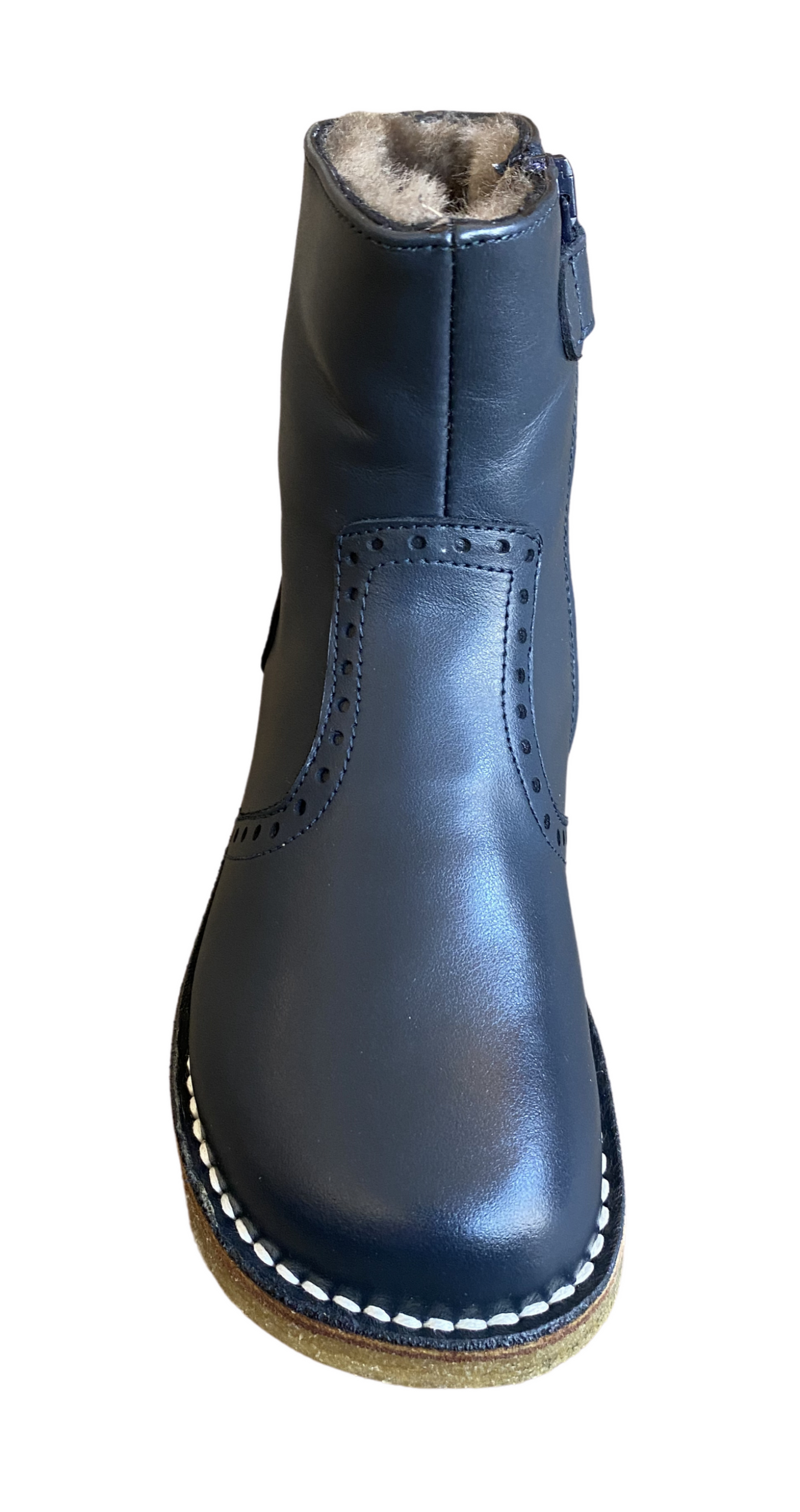 Zecchino d'Oro Winterstiefel mit Lammfell Marine Nappa