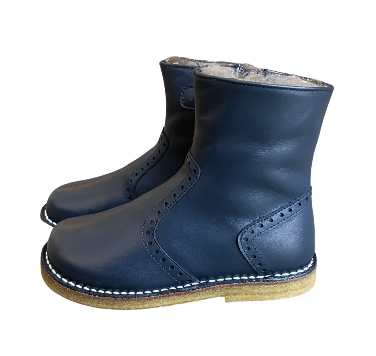 Zecchino d'Oro Winterstiefel mit Lammfell Marine Nappa